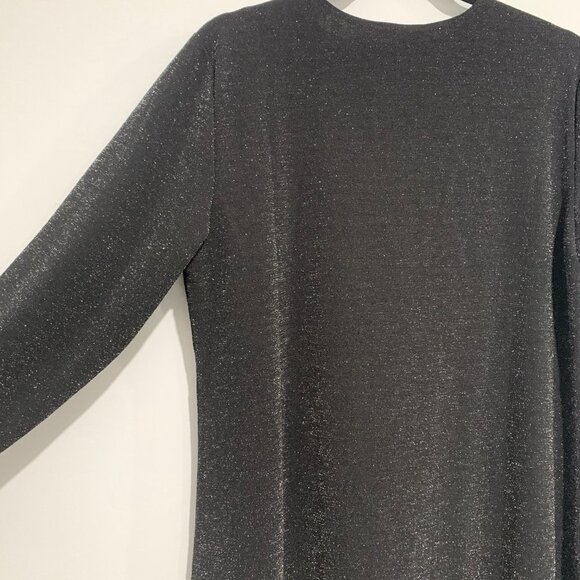 Paniz New York Women Black Long Sleeve Glittery Blouse Size XL - Picture 8 of 8